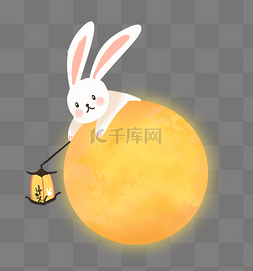 月兔图片_中秋节月兔花灯