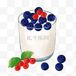 水果酸奶图片_蓝莓水果酸奶