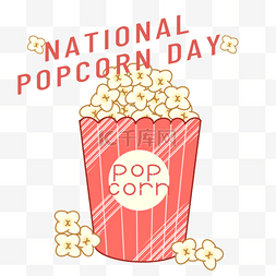 爆炸电影图片_national popcorn day爆米花手绘节日