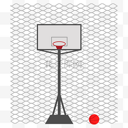 篮球运动矢量图片_扁平风篮球架矢量免抠png