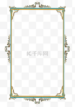 复古花纹方框图片_传统古典花纹竖框