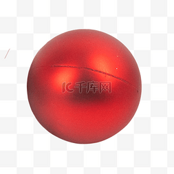 红色飘带奖章图片_圣诞装饰红色球