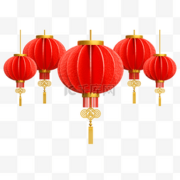 边顶图片_新年立体剪纸灯笼春节新年新春元