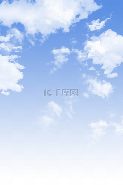 蓝天白云抠图图片_写实云朵免抠图天空