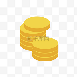 铜制硬币图片_两个硬币堆图标