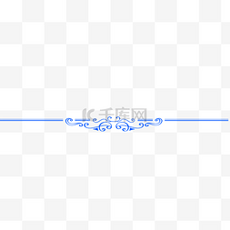 线条边图片_蓝色的欧式线条