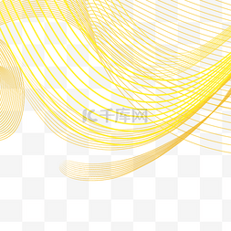 金色曲线流动线条背景