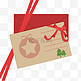 圣诞彩带信笺信封