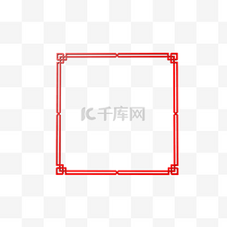 新年对称边框图片_C4D春节红色中国风边框