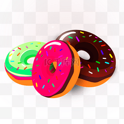 icon面型多色图标图片_三个甜甜圈游戏图标