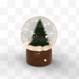 雪花玻璃球图片_3d圣诞节的玻璃球装饰