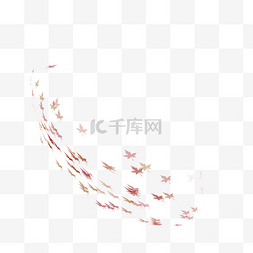 3D树叶枫叶群落