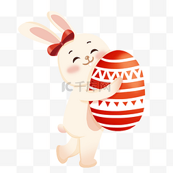 复活节节日兔子红色彩蛋