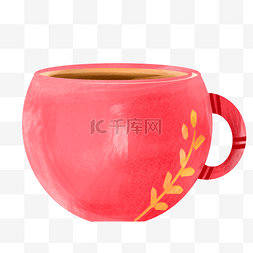 红色咖啡杯子