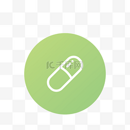 线面icon图片_卡通白色的药丸图标