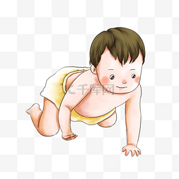 微笑的婴儿图片_0—3岁爬行的婴儿