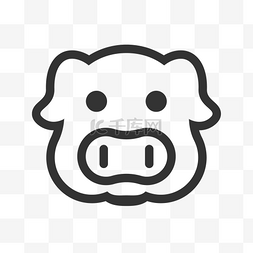 猪脸的轮廓图标