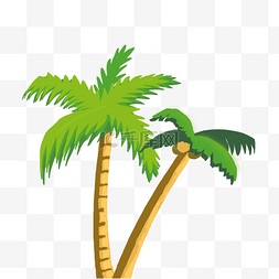 嫩绿底图图片_矢量图嫩绿的椰子树