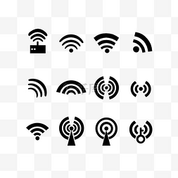 卡通wifi图标图片_图标WIFI无线网信号通用图标