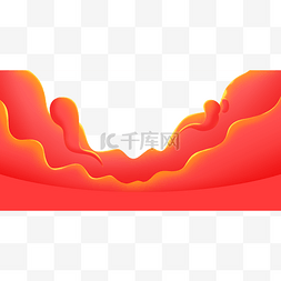 层次红色图片_红色祥云层次立体