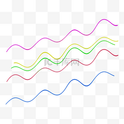 彩色动感线图片_彩色波浪线条