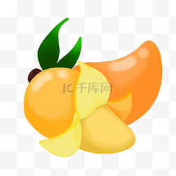 夏季水果芒果插画