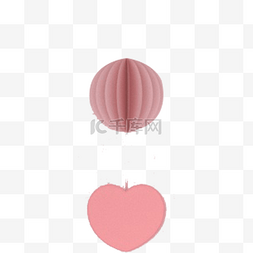 情人节送礼物卡通图片_红色的气球免抠图