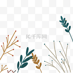 彩色植物叶子边框图片_彩色植物叶子边框