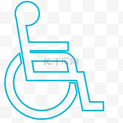 残疾人轮椅卡通图片_残疾人图标设计卡通