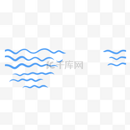 简约海水图片_蓝色线条海水简约