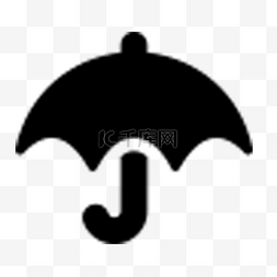 黑色的雨伞图标设计