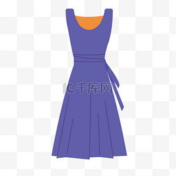 紫色创意裙子元素