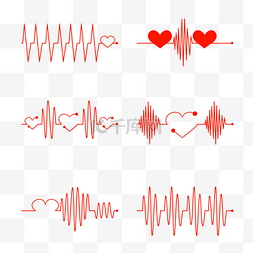 跳动心脏图片_红色监控医疗心电图