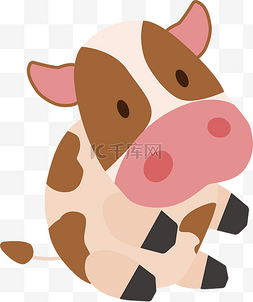 卡通奶牛图片_萌牛牛可爱卡通奶牛Q版牛