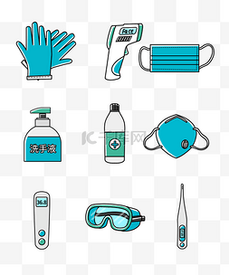 icon洗手液图片_卡通疫情图标