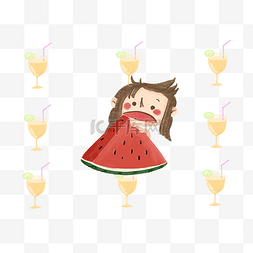 夏天水果海报图片_清凉一夏三角西瓜