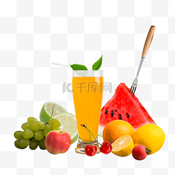 葡萄果汁饮料图片_水果果汁饮料