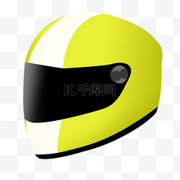 赛车黄色头盔插图