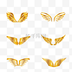 金色质感翅膀组图
