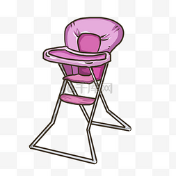 婴儿餐椅图片_粉色宝宝餐椅
