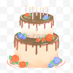 双层蛋糕图片图片_生日巧克力蛋糕双层蛋糕