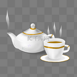 下午茶茶壶和茶杯