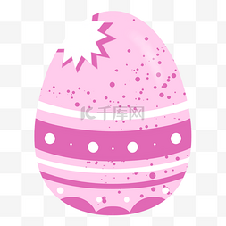 复活节彩绘紫色卡通彩蛋