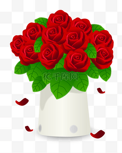红色花束玫瑰花图片_红色的玫瑰花