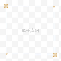 矩形框标题图片_金色中国风时尚边框