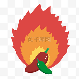 典型的墨西哥风味辣椒热图标