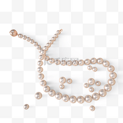 金珍珠首饰图片_一条珍珠项链