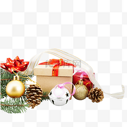圣诞礼物铃铛图片_圣诞装饰礼盒