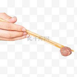 夹筷子图片_夹食物丸子