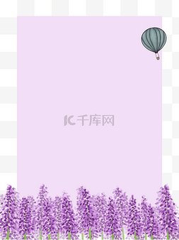 紫色花圃图片_紫色薰衣草边框